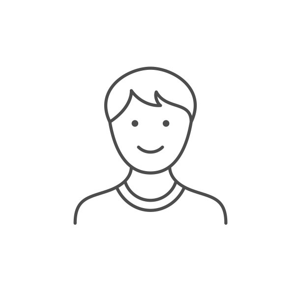 少年男孩线条轮廓图标图片下载