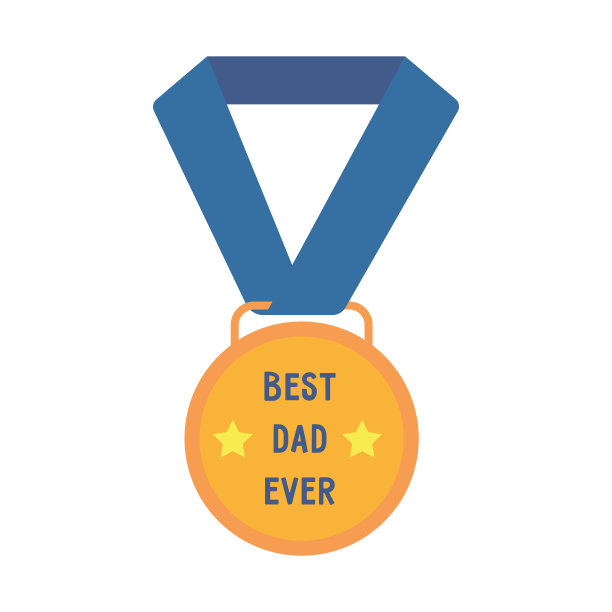 文字金牌，史上最佳爸爸图片下载