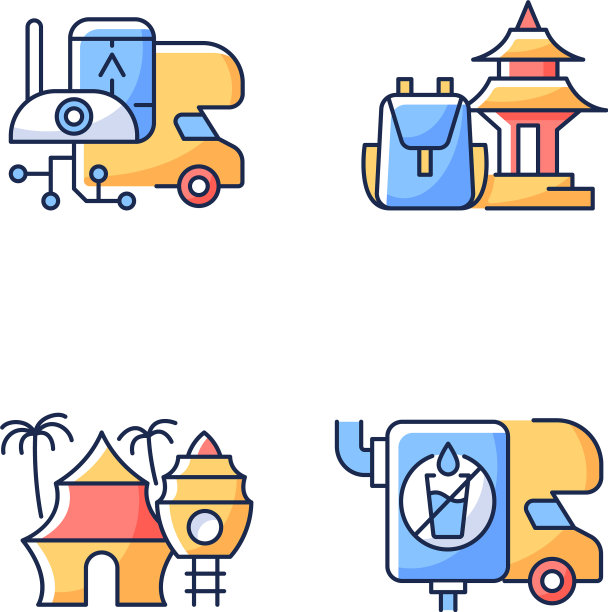 度假RGB颜色图标集图片下载