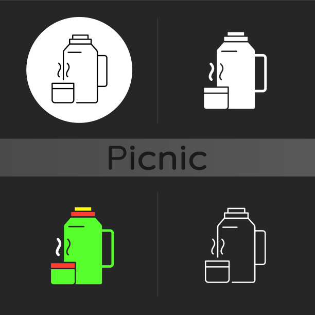 真空瓶黑色主题图标图片下载