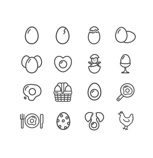 蛋标志细线图标设置图片下载