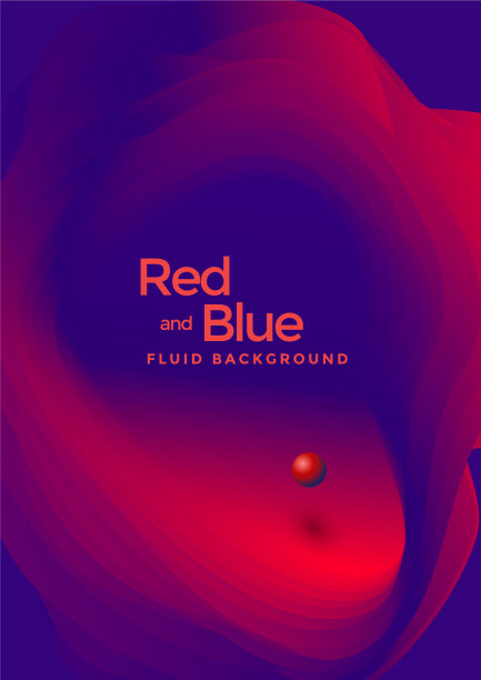 液体海报设计模板在双色调梯度图片下载