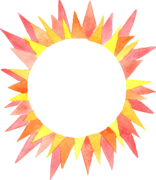 抽象火焰花环背景水彩图片下载