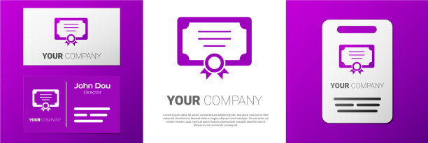 标识类型证书模板图标隔离在图片下载