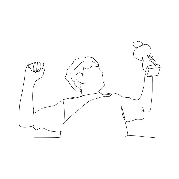 一个男性选手赢了，拿着奖杯图片下载