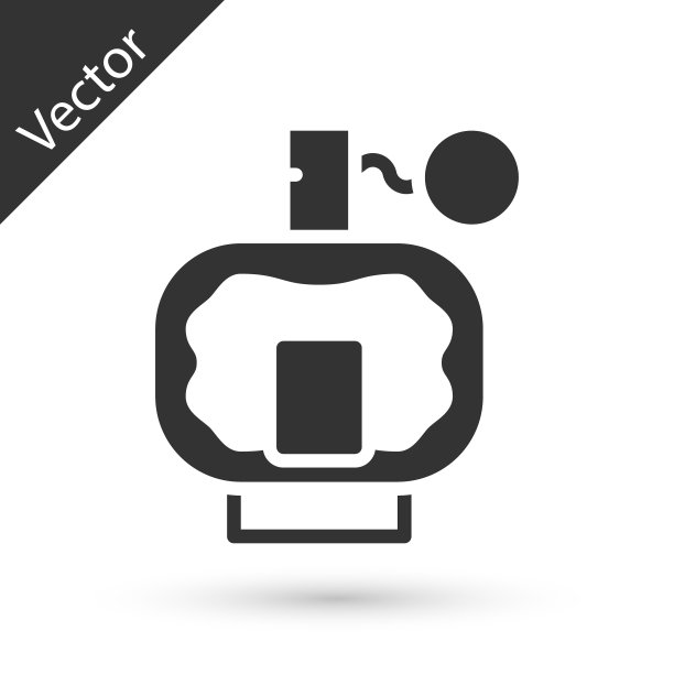 灰色须后水图标孤立在白色背景。香水喷雾图标。男性香水瓶子。向量图片下载