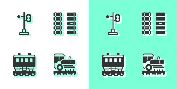 设置老式机车火车红绿灯图片下载