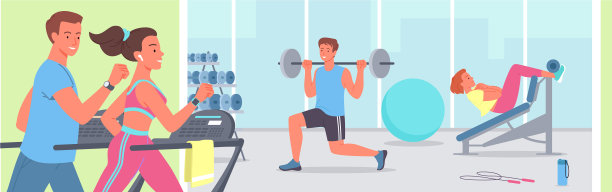 人们在体育馆做运动图片下载