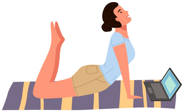 年轻女子在家锻炼身体图片下载