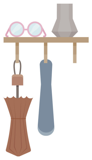 大厅家具平式衣架图片下载