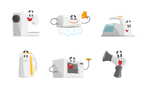 友好人性化的家用电器工作图片下载
