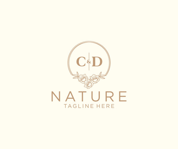 最初的CD字母花框架植物图片下载