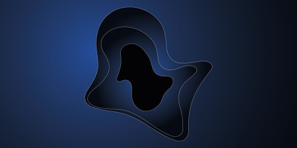 抽象的切割形状在蓝色的背景图片下载