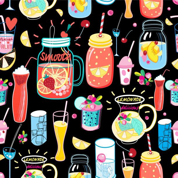 明亮的图案美味的鸡尾酒图片下载