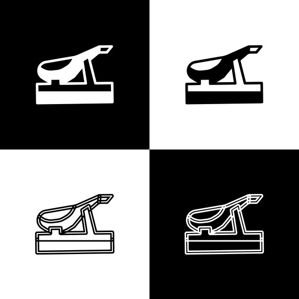 设置西班牙火腿木制jamonera图标图片下载