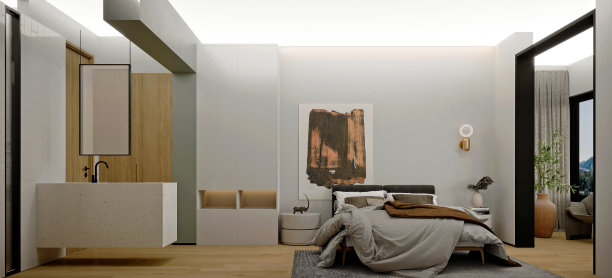 卧室3d渲染图图片下载