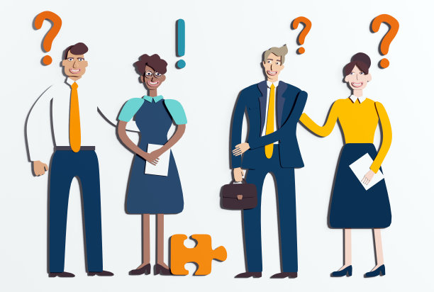 背景用纸做成的商人。商人们在谈论和谈判这笔交易。剪纸设计3D效果图图片下载