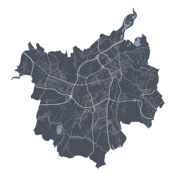 奥斯特拉瓦地图奥斯特拉瓦城市海报详细地图图片下载