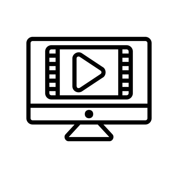 视频流图标在线风格左右图片下载