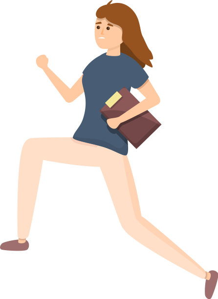 Rush job running woman图标卡通风格图片下载