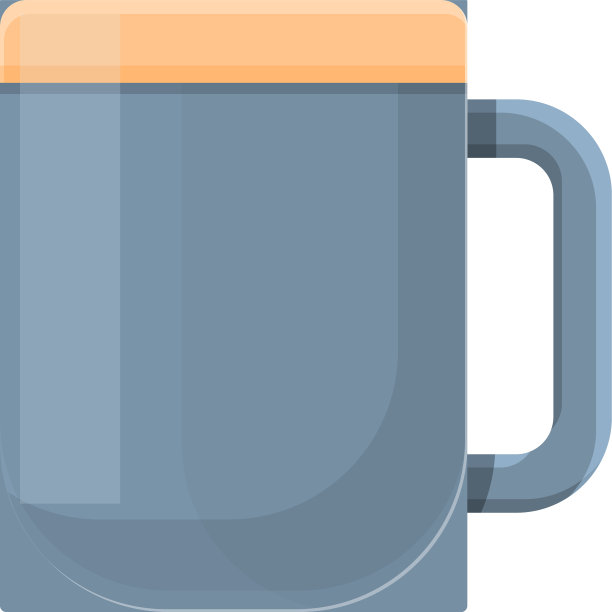 徒步杯图标卡通风格图片下载