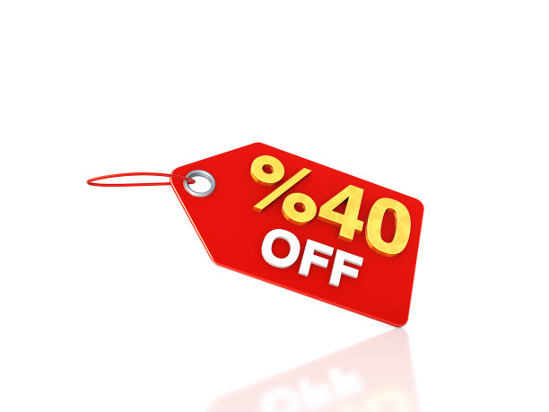 价格标签上有四折优惠图片下载