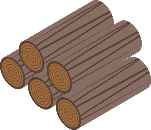 原木图标等距样式图片下载