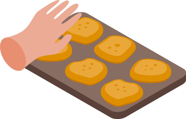 饼干烘焙图标等距风格图片下载