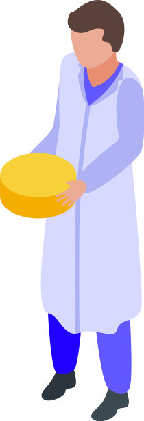 奶酪生产工人图标等距风格图片下载