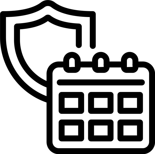 责任日历图标轮廓风格图片下载