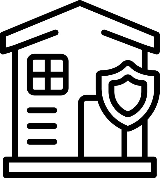 责任担保房子图标轮廓风格图片下载