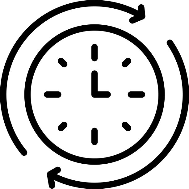 抢修挂钟图标轮廓风格图片下载