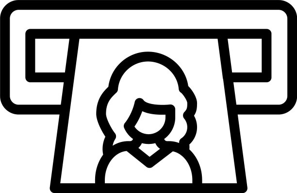 打印照片图标轮廓风格图片下载