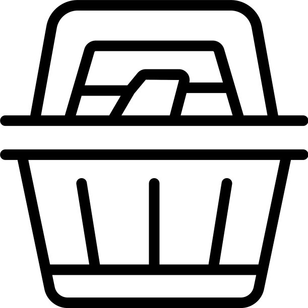 购物篮图标轮廓风格图片下载