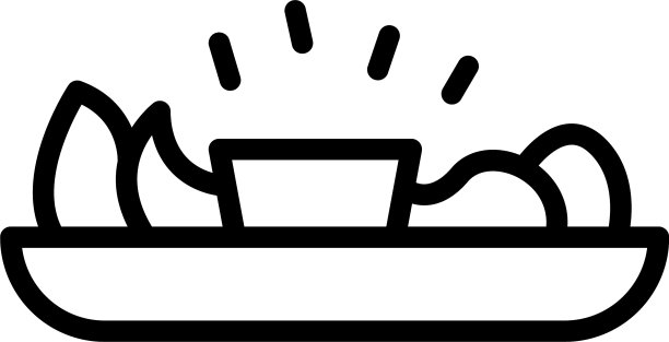 韩国文化食品图标轮廓风格图片下载