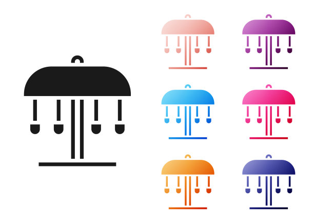 黑色吸引旋转木马图标孤立在白色图片下载