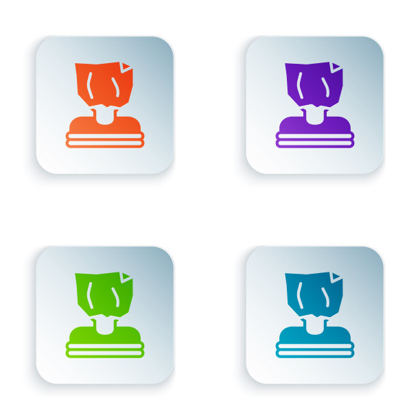 颜色绑架图标孤立的白色背景图片下载