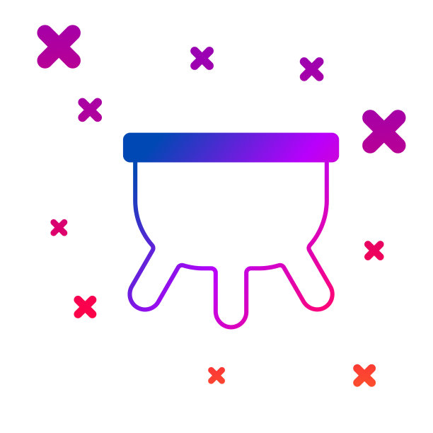 彩色乳房图标孤立在白色背景图片下载