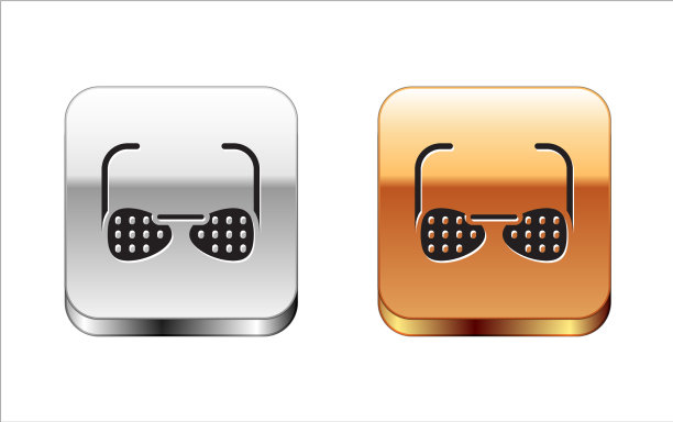 盲人和视障人士的黑色眼镜图片下载