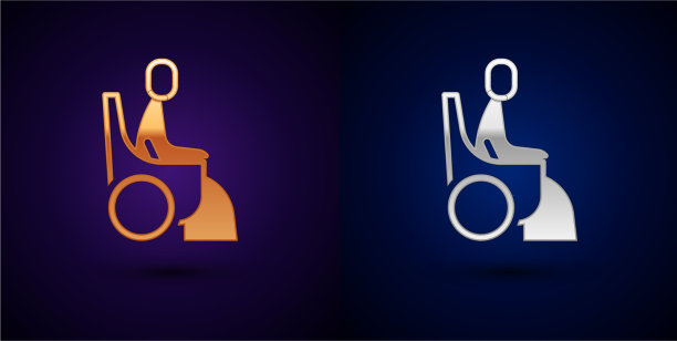 金牌和银牌女子残疾人轮椅图片下载