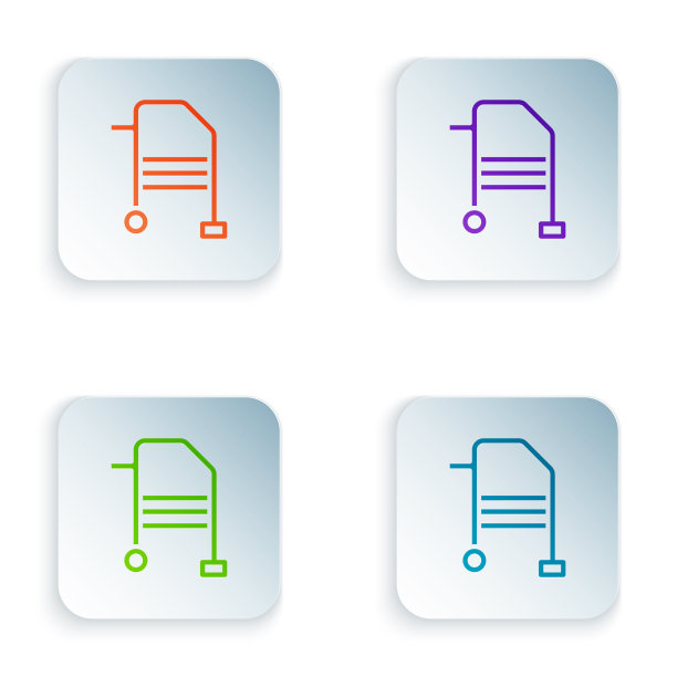 彩色walker为残疾人图标隔离图片下载