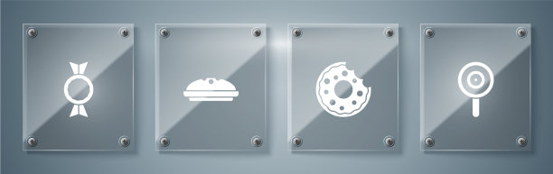 设置棒棒糖甜甜圈自制派和糖果图片下载