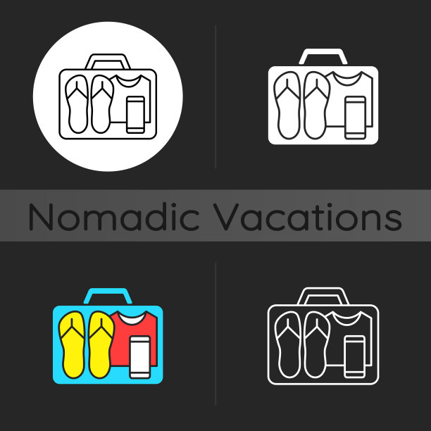 极简主义心态的黑暗主题图标图片下载