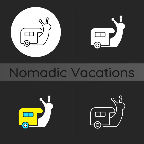 缓慢旅行黑暗主题图标图片下载