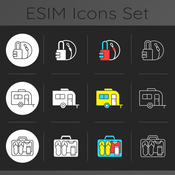 假期黑暗主题图标集图片下载