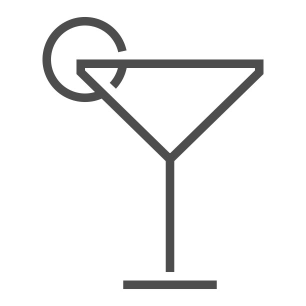 酒类方形线条矢量图标图片下载