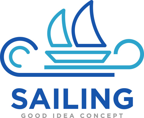 帆船标志图标设计图片下载