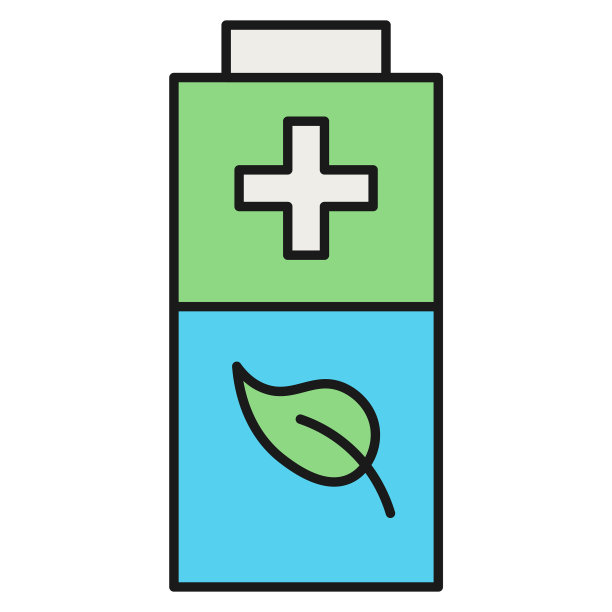 环保电池生态图标孤立图片下载