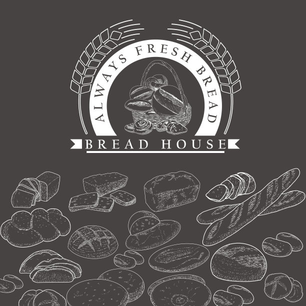 面包房，篮子里的面包图片下载