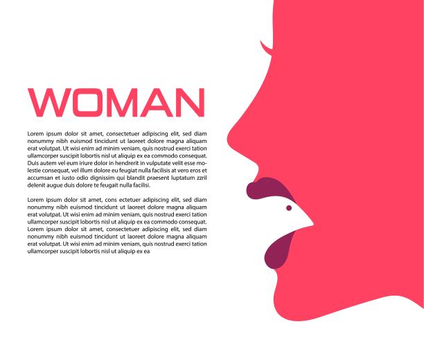 女人的脸标志设计可以用作标志，图标或符号，完整的分层矢量和易于编辑和自定义大小和颜色，兼容几乎插画版本图片下载